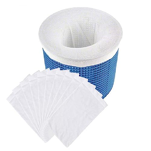 Pool Skimmer Socken,Skimmer Filter Netz Wiederverwendbar,Schwimmbad Skimmer Socken,Pool Skimmer Korb Net,10Pcs Schwimmbad Skimmersocke,Skimmer Netz Nylon,Ultrafein Mesh Screen Liner für SchwimmbadKorb von Bavooty