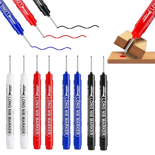 Tieflochmarker,8 Stück Bohrlochmarker Metall,20mm Extralange Spitze Tiefenlochmarker,Bohrlochmarkierungen Markierungsstift,Markierstifte für Holz Kunststoff Karton Wand Baustelle,4Verschiedene Farben Tieflochmarker,8 Stück Bohrlochmarker Metall,20mm Extralange Spitze Tiefenlochmarker,Bohrlochmarkierungen Markierungsstift,Markierstifte für Holz Kunststoff Karton Wand Baustelle,4Verschiedene Farben von Bavooty