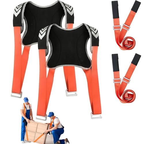 Tragegurte Umzug Kit,Tragegurt für 2 Personen,270kg Hebegurt Umzugshelfer,Multifunktionaler Hebegurt,Transportgurt mit Schwamm-Weste,Möbeltragegurte Möbeltransport,Einfaches Heben für Mobile Möbel von Bavooty
