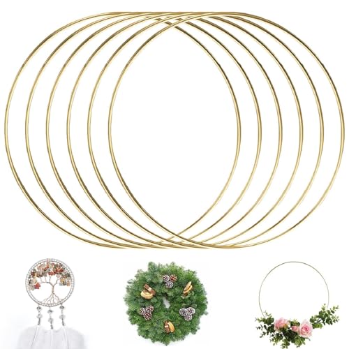 Traumfänger Ringe,6 Stück 20cm Metallringe zum Basteln,Deko Ringe zum Aufhängen,Metallring zum Basteln,Handwerkliche Metallring Deko Ringe,Drahtring zum Basteln für Hochzeit Basteln Tischdekoration Traumfänger Ringe,6 Stück 20cm Metallringe zum Basteln,Deko Ringe zum Aufhängen,Metallring zum Basteln,Handwerkliche Metallring Deko Ringe,Drahtring zum Basteln für Hochzeit Basteln Tischdekoration von Bavooty
