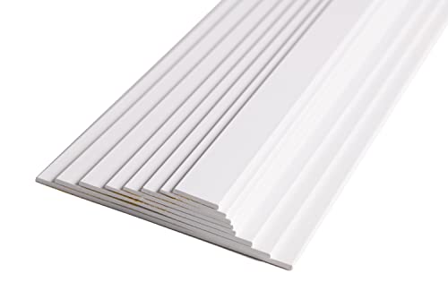 BawiTec PVC Abdeckleiste Kunststoffleiste Flachleiste 150mm 600cm 2,5mm Kunststoff Flachprofil weiß Fensterleiste Profil Rolle von BawiTec