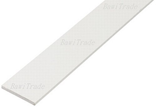 BawiTec PVC-Kunststoffleiste Abdeckleiste selbstklebend 40mm 600cm weiß 2,5mm Kunststoff Fensterleiste Flachleiste Rolle von BawiTec