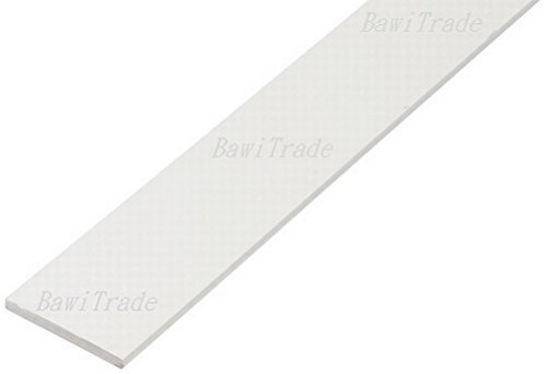 BawiTec PVC-Kunststoffleiste Abdeckleiste 40mm 600cm weiß 2,5mm Kunststoff Fensterleiste Flachleiste Rolle von BawiTec