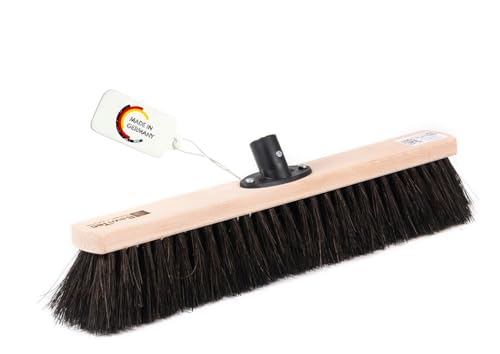 BawiTec Arengabesen, nassfest und ölbeständig, 60cm Breit/Lang, Arenga-Pflanzen-Naturfaser Borsten, mit QuickFix-Stielhalter, für draussen Außenbereich, Besen, Straßenbesen, Industriebesen(60cm) von BawiTec