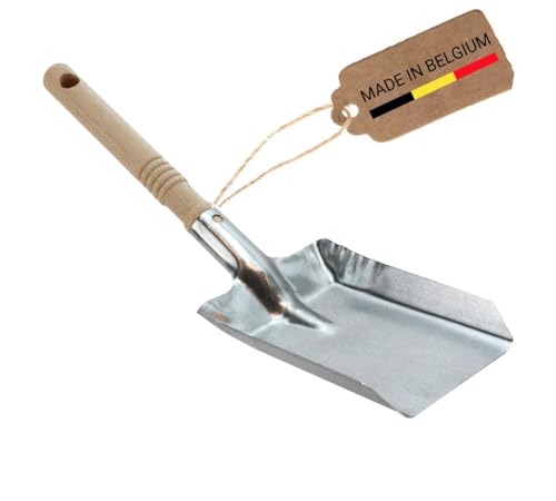 BawiTec Qualitäts Kehrschaufel Metall Kehrblech verzinkt mit Griff Metallschaufel Metallkehrschaufel Metallkehrblech Lippe Kohleschaufel Kaminschaufel Müllschippe Schüppe (1 Stück schmal mit Griff) von BawiTec
