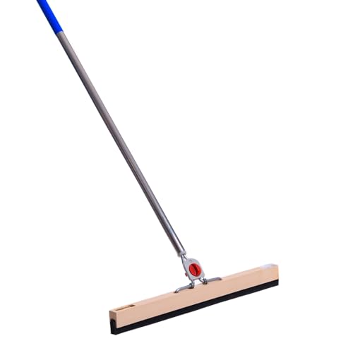 BawiTec Qualitäts Wasserschieber Wasserabzieher mit 4-Loch Wechselsystem Breite 40cm 50cm 60cm mit oder ohne Stiel Aluminiumstiel 145cm Lang Material Holz Zellkautschuk Alu (50cm/mit Stiel) von BawiTec