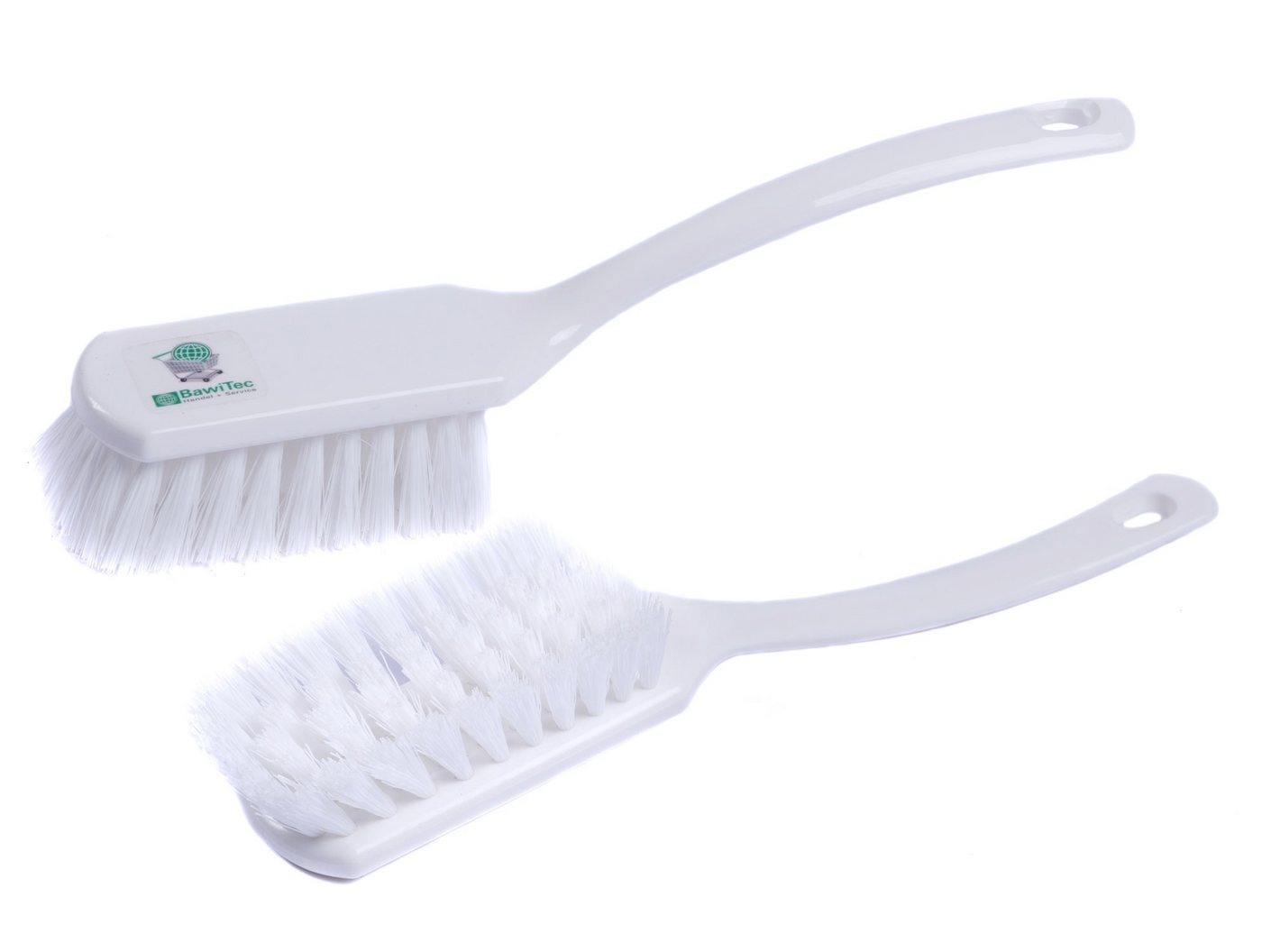 BawiTec Reinigungsbürsten-Set 2 Kunststoff Stielbürsten weiß 270mm Reinigungsbürste weiß Spülbürste, (2er-Set) von BawiTec