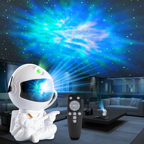 LED Sternenhimmel Projektor Astronaut, Bawoo LED Sternenprojektor Lampe mit Fernbedienung, Galaxy Nachtlicht Sternenlicht Projektor für Party, Schlafzimmer, Geschenk für Kinder und Erwachsene von Bawoo