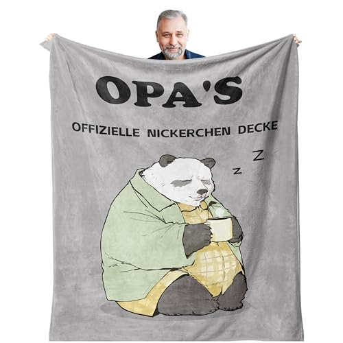 Bawzoey Opa Geschenk Decke 1.3 x 1.5M, Geburtstag für Opa, Vatertagsgeschenk, Super Weiche Flanelldecke von Bawzoey