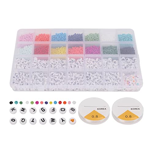 6303PCS -Buchstabenperlen, Kunststoffalphabetperlen mit Aufbewahrungsbox, Multi -Form -Handwerk für Schmuckherstellung, Handkoordinationsentwicklung von Handaugen von Baxnore