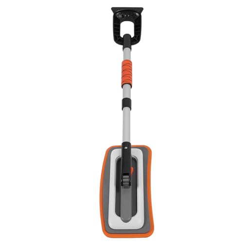 Aluminiumlegierung Eisschaber mit ergonomischem Griff, effizientes Schneebesen Winterschnee -Entfernung Werkzeug für Auto Windschutzscheibe Fahrzeugreinigung (Orange) von Baxnore
