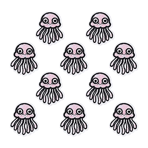 Baxnore 10 Stück Stoff aufkleber Quallen Stickerei Klebeband für Kleidung Schals Schuhe Hüte und Zubehör Baxnore 10 Stück Stoff aufkleber Quallen Stickerei Klebeband für Kleidung Schals Schuhe Hüte und Zubehör von Baxnore