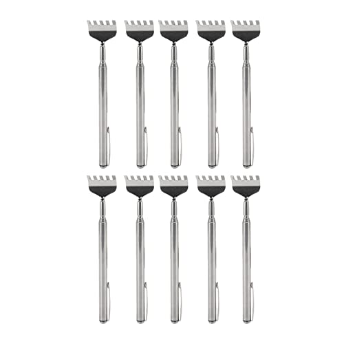 Baxnore 10pcs Extanter Rückenkratzer, faltbares Edelstahlkratzer aus Teleskopen mit Tasche, tragbares Juckreiz -Relief -Werkzeug für Kopfbeinbeine, Körperakupressurgriff Baxnore 10pcs Extanter Rückenkratzer, faltbares Edelstahlkratzer aus Teleskopen mit Tasche, tragbares Juckreiz -Relief -Werkzeug für Kopfbeinbeine, Körperakupressurgriff von Baxnore