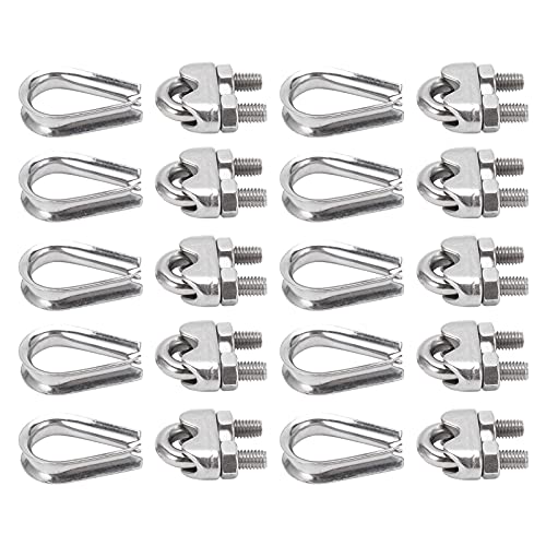 Baxnore 304 Edelstahl Marine Seil Klemme Rost Widerstand Drahtseil Kragen für Kleidung Seile Traktion Seile Baxnore 304 Edelstahl Marine Seil Klemme Rost Widerstand Drahtseil Kragen für Kleidung Seile Traktion Seile von Baxnore