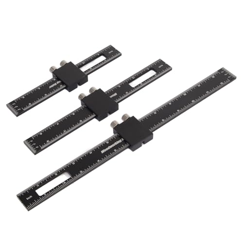 Baxnore 3pcs Holzbearbeitungsmarkierungsmessung Lineal Set 6in 8in 12in Aluminiumlegierung t Typen Schreibfachlineal mit einstellbarer Sperrungspräzisions geätzter Schuppen für Car Baxnore 3pcs Holzbearbeitungsmarkierungsmessung Lineal Set 6in 8in 12in Aluminiumlegierung t Typen Schreibfachlineal mit einstellbarer Sperrungspräzisions geätzter Schuppen für Car von Baxnore