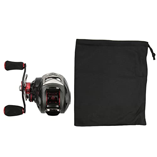Baxnore Baitcasting -Rollen Metall 18+1BB 6,3: 1 Getriebe Verhältnis Hochgeschwindigkeit Fischerei -Rolle weit gießen für Fischereizubehör (HJB200-1 Wasserabropfen-Linkshand) von Baxnore
