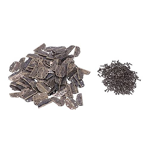Baxnore Boxscharniere mini tragbare dauerhafte Korrosionsbeständige Eisenblechscharniere für hölzerne Schmuckschachtel Puppenhäuser Craft -Projekte 100 -teilige mit Schrauben Bronz Baxnore Boxscharniere mini tragbare dauerhafte Korrosionsbeständige Eisenblechscharniere für hölzerne Schmuckschachtel Puppenhäuser Craft -Projekte 100 -teilige mit Schrauben Bronz von Baxnore
