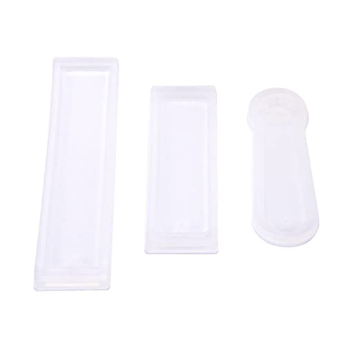 Baxnore DIY Rechteck Katze Klaue Silikonform Epoxidharz Schmuck Lesezeichenhandwerk mit Loch 3pcs Set für handgefertigte Handwerker transparent flexible dauerhafte wiederverwendbar von Baxnore