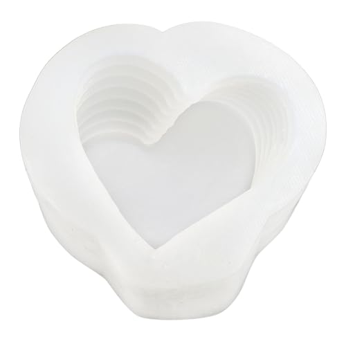 Baxnore Drehes Herz Silikonform Flexible Easy Release 3D -Kerzenkuchen Schokolade Dessert Schimmel für Home Back DIY Bastelprojekte von Baxnore