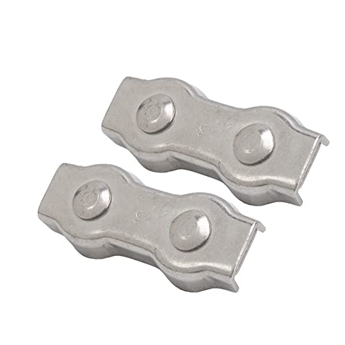 Baxnore Edelstahl Duplex Drahtseilclips Hochfestige M10 -Kabelklemme Hochleistungs -Takeling -Hardware für Marine Construction Industrial 2 Teile von Baxnore
