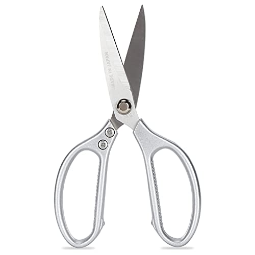 Baxnore Edelstahl -Scheren professionelle Schwerdetition, geschmiedete Schere Ultra -scharfe Klingen zum Schneiden von Stofflederpapier und mehr Zwecke für Home Office Workshop Ind von Baxnore