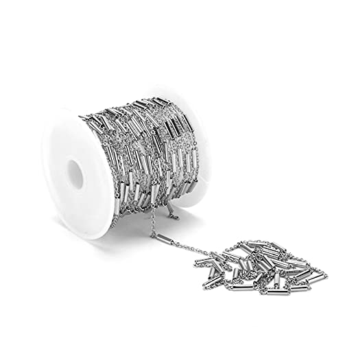Baxnore Edelstahl -Schmuckketten Hochleistungsmurnish resistente hypoallergene Metallketten für DIY -handgefertigte Armbänder Halsketten Stahlfarbe 5 Meter pro Rolle Baxnore Edelstahl -Schmuckketten Hochleistungsmurnish resistente hypoallergene Metallketten für DIY -handgefertigte Armbänder Halsketten Stahlfarbe 5 Meter pro Rolle von Baxnore