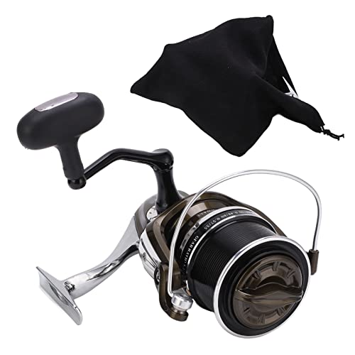 Baxnore Ganzmetall-Angelschnur-Rad mit hoher Kapazität Langlebige Spinn rolle mit großer Draht tasse für Salzwasser-Süßwasser fischerei Heavy Duty CNC-bearbeitete Metall konstrukti (By8000) von Baxnore