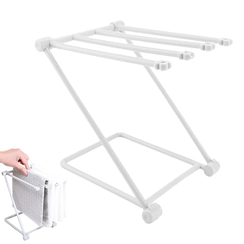 Baxnore Tisch Geschirrtuchhalter, Faltbarer Lappenständer aus Kunststoff zum Aufbewahren und Trocknen von Lappen, Mehrzweck Spültuchständer für Arbeitsplatte von Baxnore