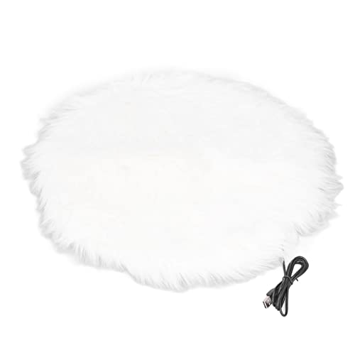 Baxnore Imitation Mink Pet Heizung, 40 cm Automatische Elektrikdecke, konstante Wärmeplüschmatte für Senioren -Katzen Welpen im Winter (Weißer Nerz) von Baxnore