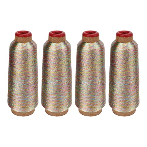 Baxnore Nähmaschine Gewinde Polyester haut freundlich langlebig stark 3000 Yards für Nähmaschine Hand Nähen Basteln 4 Stück Bunte Spulen von Baxnore