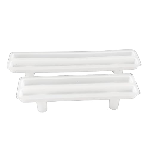 Baxnore Premium Silicon Tably Griff Formen Set von 2 flexiblen Spiegel -Finish -Harzgussformen für DIY -Servierbretter Schmucktablett Craft Projects Short and Long Griff von Baxnore
