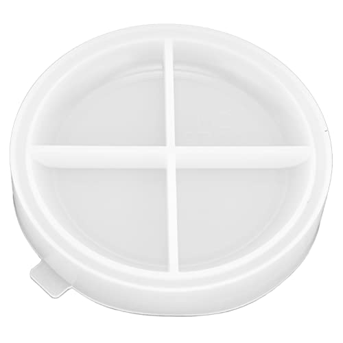 Baxnore Runde Silikonform DIY -Harzformen große Bastelformen für Epoxidharzschmuck und kleiner Teller Tropfformschale Aufbewahrungsbox Einstellung Tisch Weiche Flexible Haltelable von Baxnore