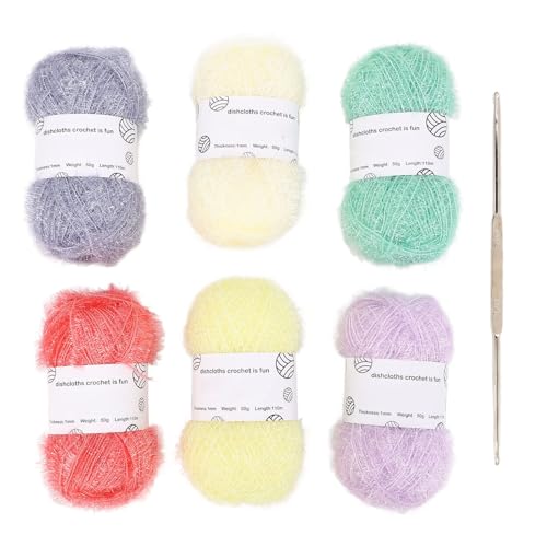 Baxnore Schrubbig Garn Funkeln Pastell Glitzer Häkeln Geschirr tuch Hand gestrickte Puppen tasche Multifunktions High Shine Material Einfache Pflege verhindern Hell Blending Flash Baxnore Schrubbig Garn Funkeln Pastell Glitzer Häkeln Geschirr tuch Hand gestrickte Puppen tasche Multifunktions High Shine Material Einfache Pflege verhindern Hell Blending Flash von Baxnore