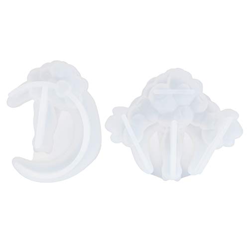 Baxnore Stern Cat Moon Silikonform Set DIY Craft Form für Harz Epoxidseife Wachs Gips Dekoration handgefertigte Kunstzubehör 2 Stücke von Baxnore