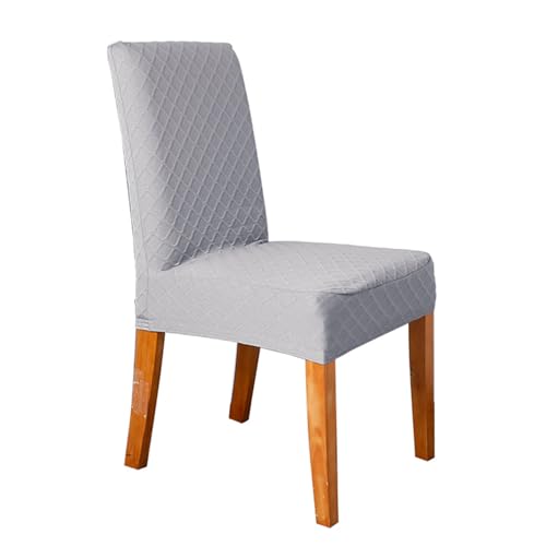 Baxnore Stretch Dining Stuhl Deckbezug, festem geprägter Stoff schützen mit elastischen Saum, abnehmbarer Waschbedeckung für Hotelrestaurants Heimathaus (Weinrot) (Tief grün) (Grün) (Hellgrau) von Baxnore