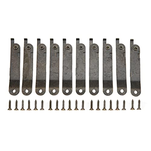 Baxnore Stützscharnierfaltungsmittel gegen korrosionsbeständige Eisendeckelscharnier für Holzkisten Schmuckkoffer Schrank 10 Sets Langlebige Metallhardware von Baxnore