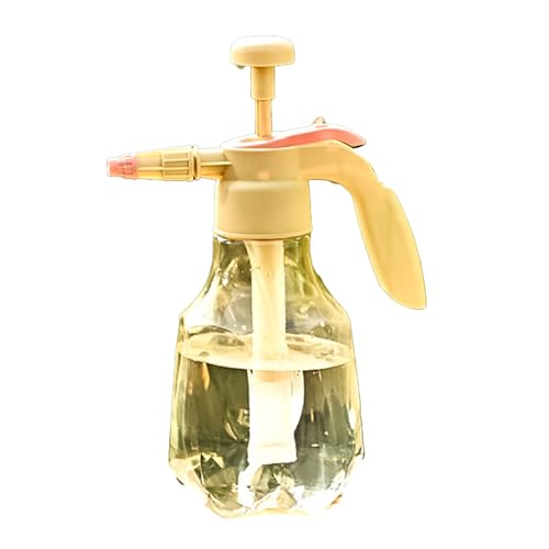 Bewässerung Sprühflasche große Kapazität 1,5 -l -Pflanzendrucksprühsprühspray -Sprühflasche für Hausgarten Ergonomisch Griff Einstellbarer Düse Premium PP Haustiermaterial (Gelb) von Baxnore