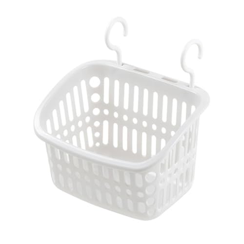 Hängender Aufbewahrungskorb aus Kunststoff, zur Wandmontage, Organizer für Badezimmer, Küche, Dusche, Wohnheimzimmer, Stabiler Mehrzweckkorb mit Abflusslöchern, weiß, 13,5 x 21,5 Hängender Aufbewahrungskorb aus Kunststoff, zur Wandmontage, Organizer für Badezimmer, Küche, Dusche, Wohnheimzimmer, Stabiler Mehrzweckkorb mit Abflusslöchern, weiß, 13,5 x 21,5 von Baxnore