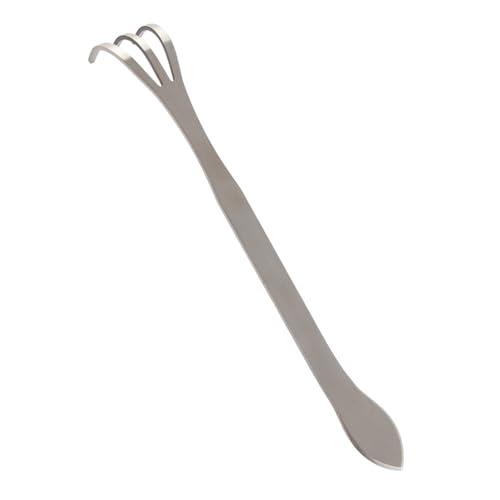 Topf Rake Kulti vator, Edelstahl 3 Zinken 24 cm Garten Werkzeug, Ergonomischer Griff für anbau Umtopfjäten, kompaktes Design von Baxnore