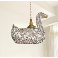 Schmuckstück Night Love Swan Crystal Pink von BayViewGlassArts