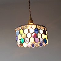 Pendelleuchte Juwel Nachtblau Abstufung von BayViewGlassArts