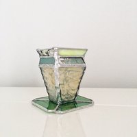 Zubehörkoffer Aus Grünem, Bernsteingelbem Glas Bayview Zubehörkoffer Aus Grünem, Bernsteingelbem Glas Bayview von BayViewGlassArts