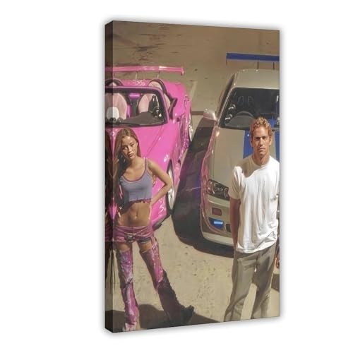 2 Fast 2 Furious Filmposter auf Leinwand, Schlafzimmer, Dekoration, Sport, Landschaft, Büro, Raumdekoration, Geschenk, Rahmen-Stil, 40 x 60 cm von Baydog