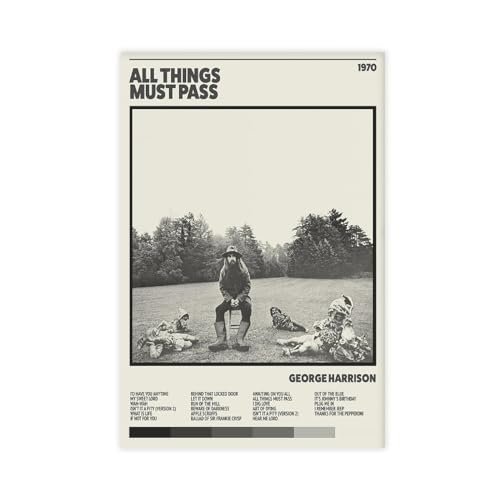 All Things Must Pass – Musikalbum-Poster, Leinwand, Poster, Schlafzimmer, Dekoration, Sport, Landschaft, Büro, Raumdekoration, Geschenk, ungerahmt, 50 x 75 cm von Baydog