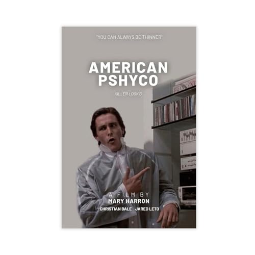 American Psycho Filmposter auf Leinwand, Poster, Wandkunst, Dekordruck, Bild, Gemälde für Wohnzimmer, Schlafzimmer, Dekoration, ungerahmt, 20 x 30 cm von Baydog