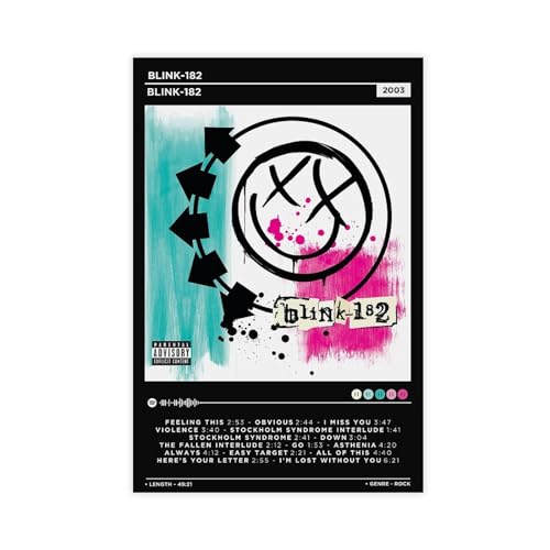 BLINK-182 Album-Poster, Leinwand, Poster, Schlafzimmer, Dekoration, Sport, Landschaft, Büro, Raumdekoration, Geschenk, ungerahmt, 30 x 45 cm von Baydog