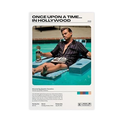 Filmposter "Once Uponatime... Inholywood", Leinwandposter, Schlafzimmer-Dekor, Sportlandschaft, Büro, Raumdekoration, Geschenk, ungerahmt, 50 x 75 cm von Baydog