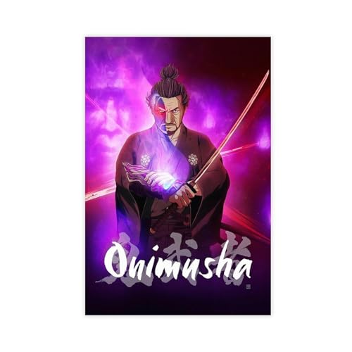 Onimusha – Filmposter auf Leinwand, Schlafzimmer, Dekoration, Sport, Landschaft, Büro, Raumdekoration, Geschenk, ungerahmt, 30 x 45 cm von Baydog