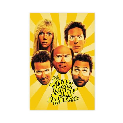 Poster "It's Always Sunny in Philadelphia" auf Leinwand, Schlafzimmer, Dekoration, Sport, Landschaft, Büro, Raumdekoration, Geschenk, ungerahmt, 20 x 30 cm von Baydog