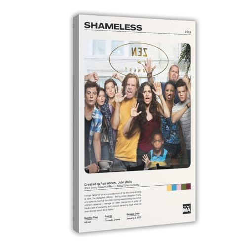 Shameless TV-Drama-Poster, Leinwand, Poster, Schlafzimmer, Dekoration, Sport, Landschaft, Büro, Raumdekoration, Geschenk, Rahmen-Stil, 20 x 30 cm von Baydog